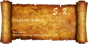 Sajtos Kanut névjegykártya